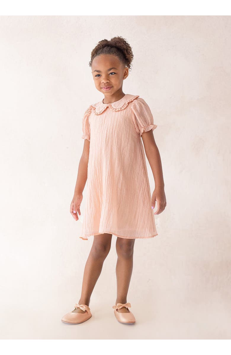 Isobella & Chloe Pitter Patter Cap Sleeve Dress, Alternate, color, Pink