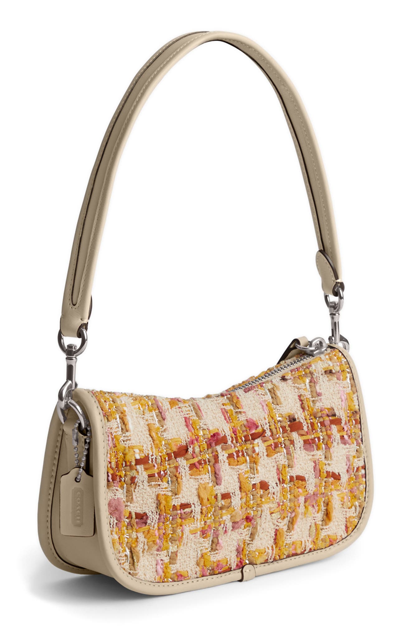 COACH Swinger Tweed Shoulder Bag, Alternate, color, 