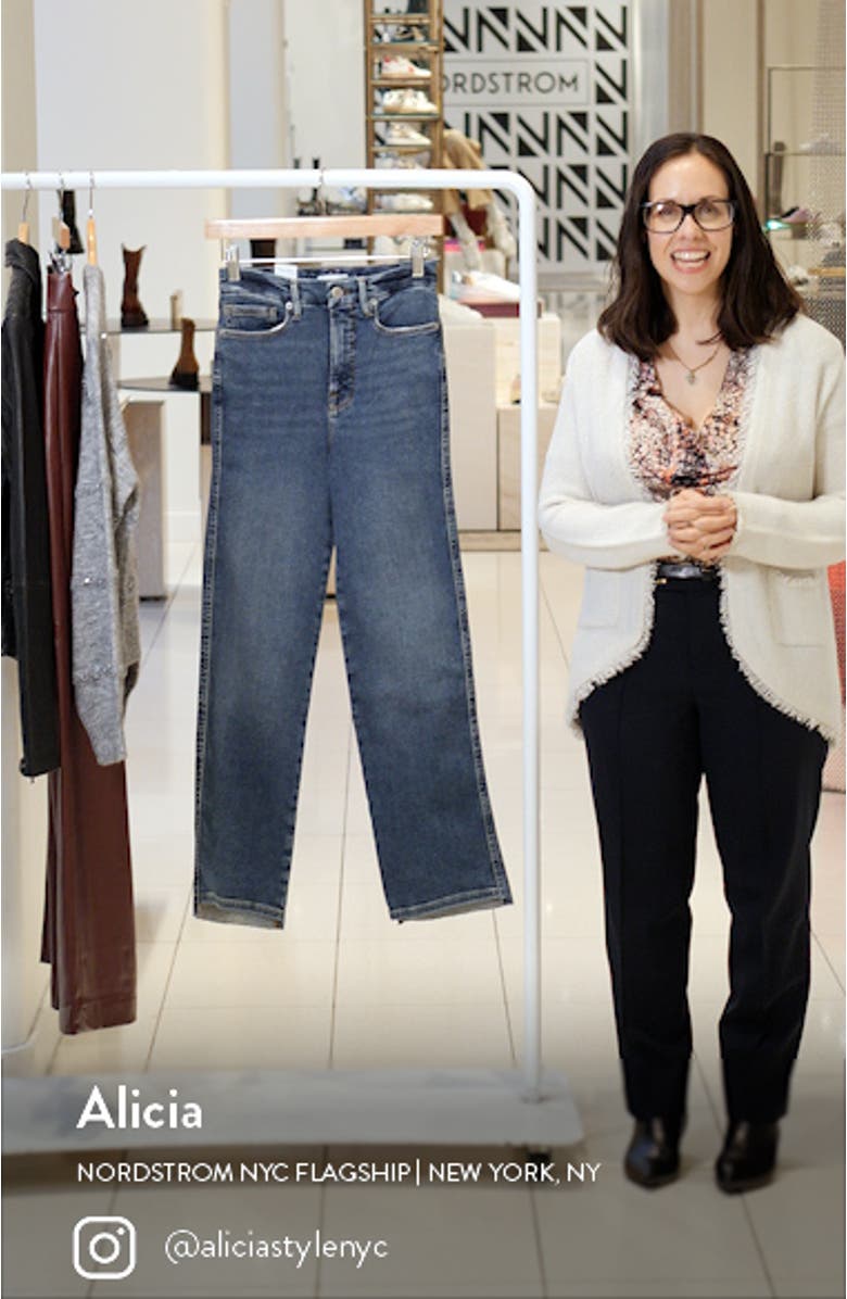 Good Curve Step Hem Straight Leg Jeans, sales video thumbnail
