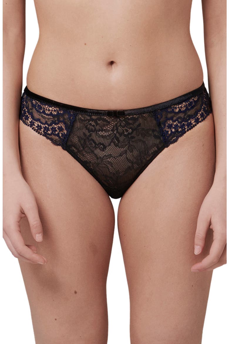 Scenario Lace Front Bikini Briefs, Main, color, BLACK