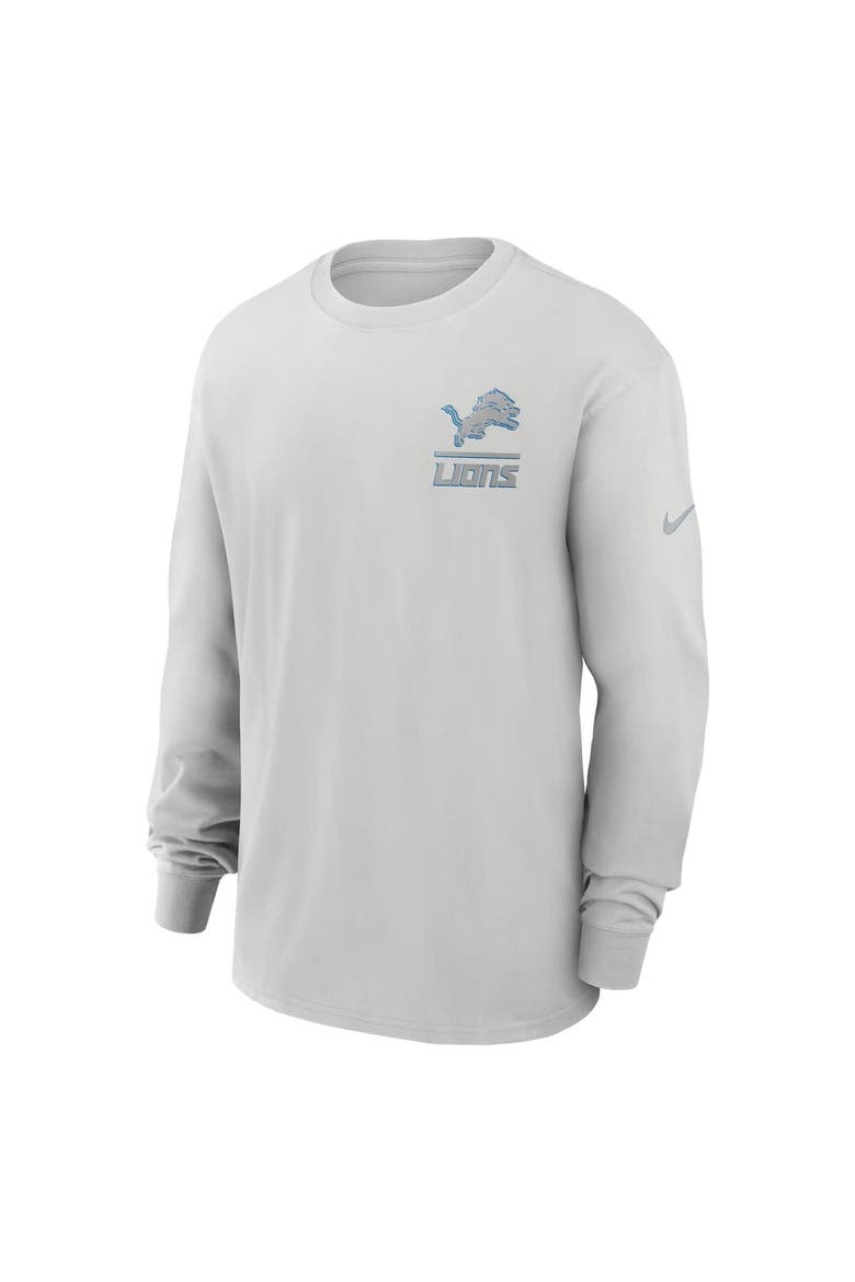 Men's Nike Gray Detroit Lions Essential Heavy Max90 Long Sleeve T-Shirt, Alternate, color, Gray