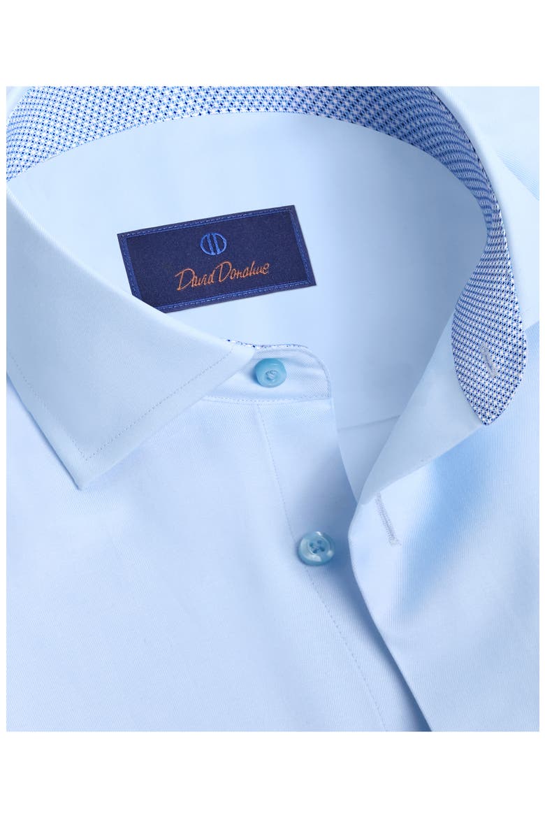 Trim Fit Cotton Twill Dress Shirt, Alternate, color, SKY