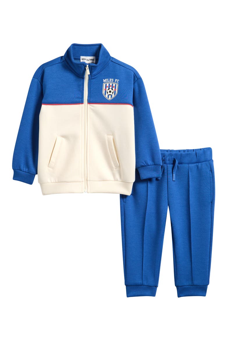 Colorblock Zip-Up Jacket & Sweatpants Set, Main, color, ROYAL BLUE