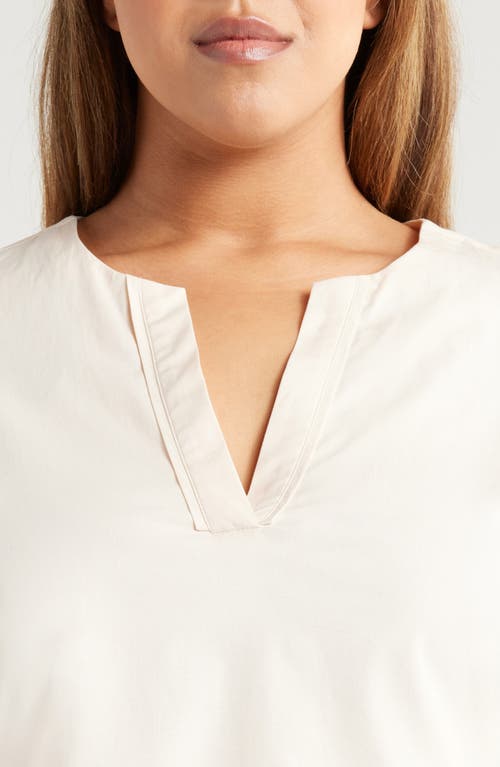 Wit & Wisdom Cuffed Elbow Sleeve Top In Stone