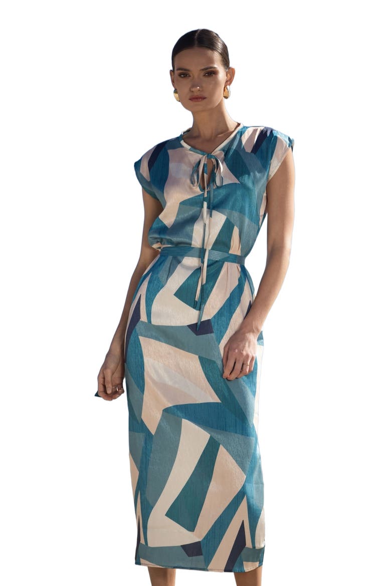 Fany Dress, Alternate, color, Aira Blu