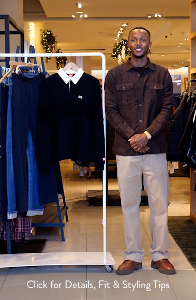 Box Fit Punchy Long Sleeve Cotton French Terry Polo, sales video thumbnail