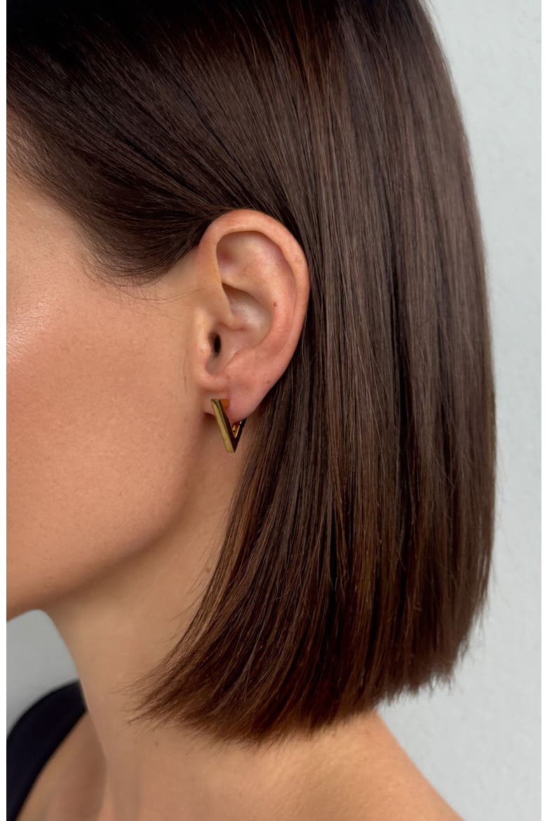 Set of 3 Pairs 18k Gold Plate Earrings, Alternate, color, GOLD