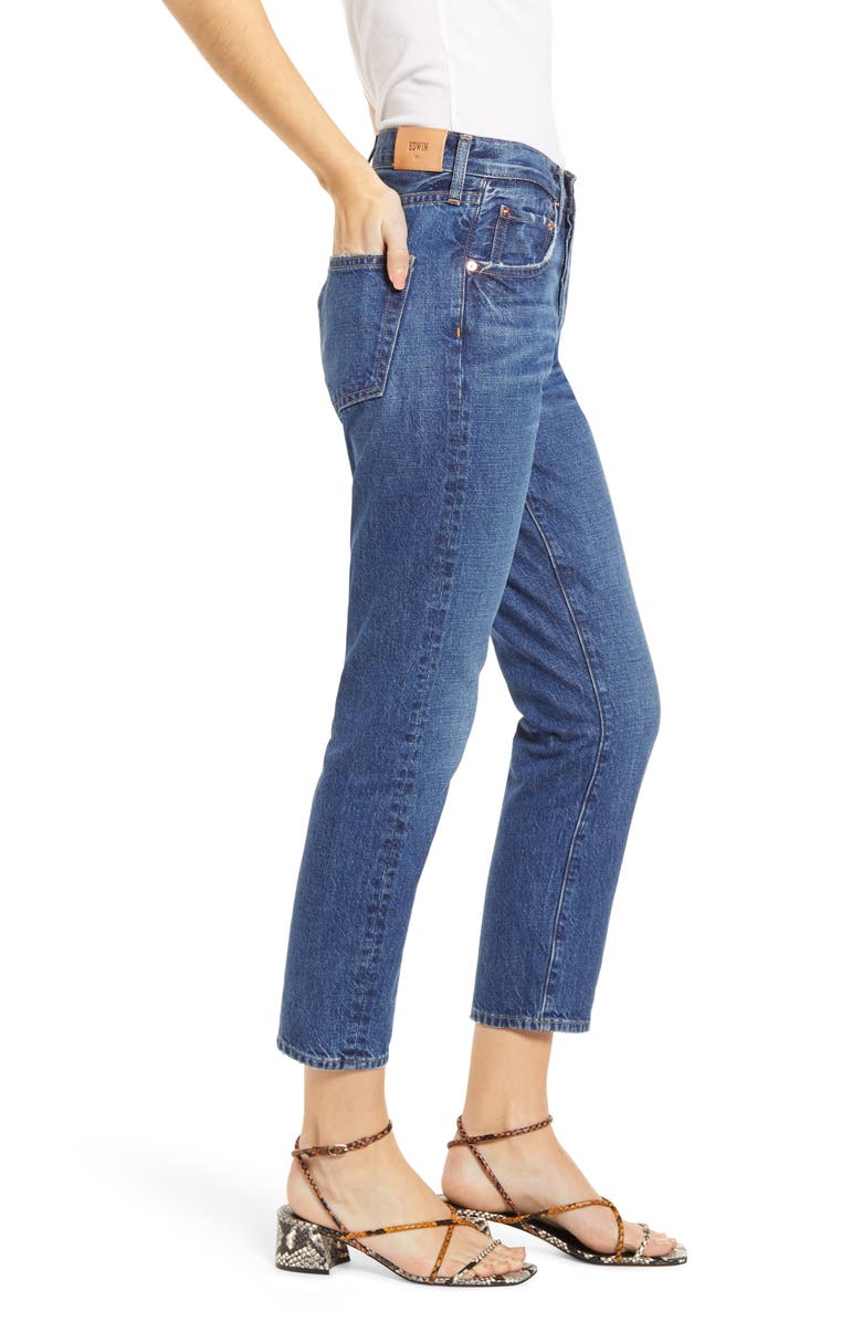 EDWIN Hana Nonstretch High Waist Crop Jeans, Alternate, color,