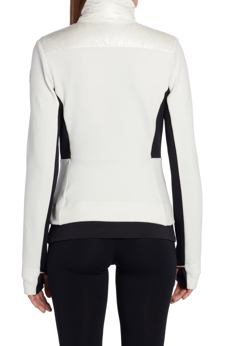 Moncler Grenoble Quilted Down & Knit Cardigan, Alternate, color, 