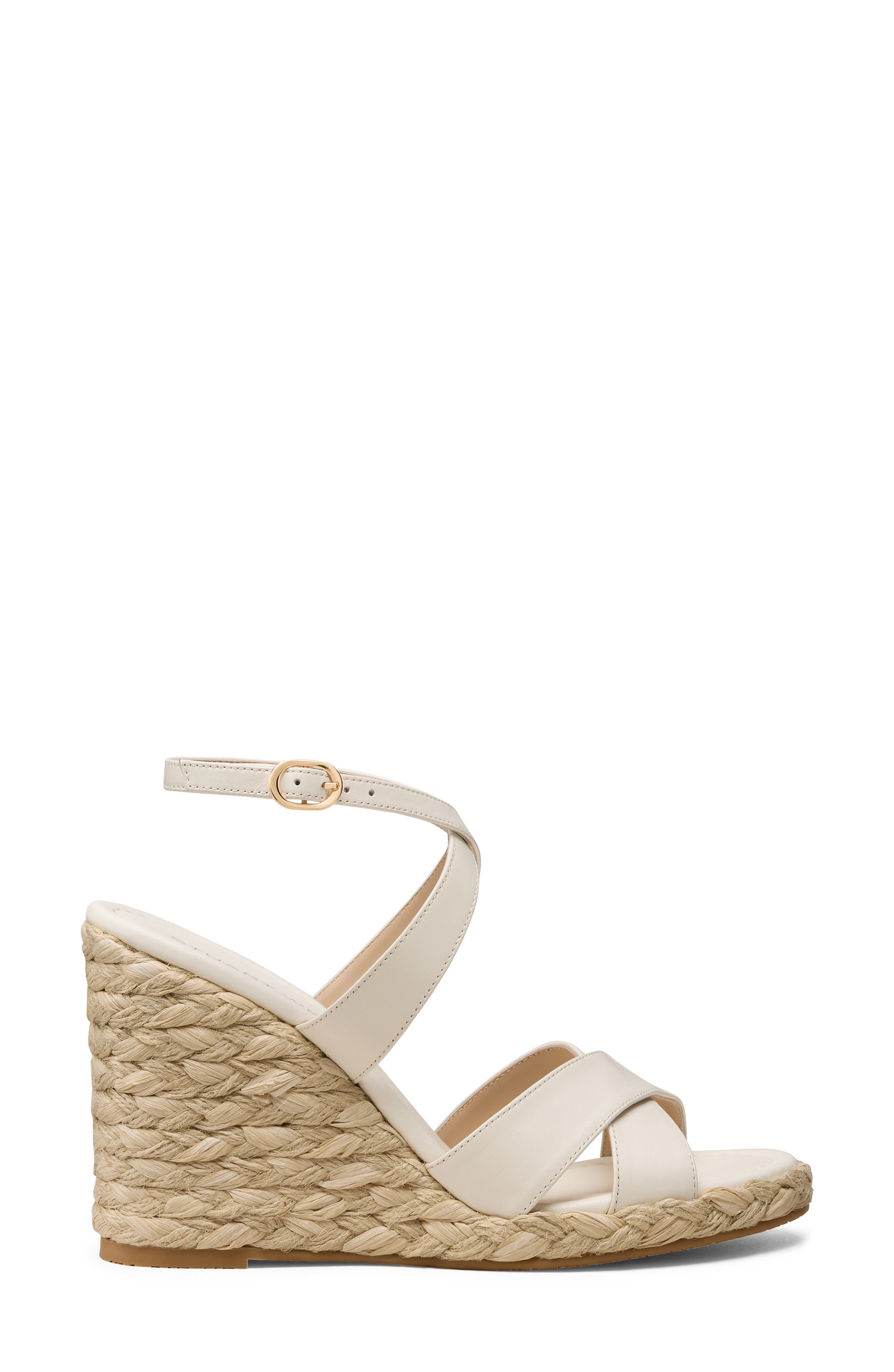 Alyssa Ankle Strap Wedge Sandal, Alternate, color, CREAM