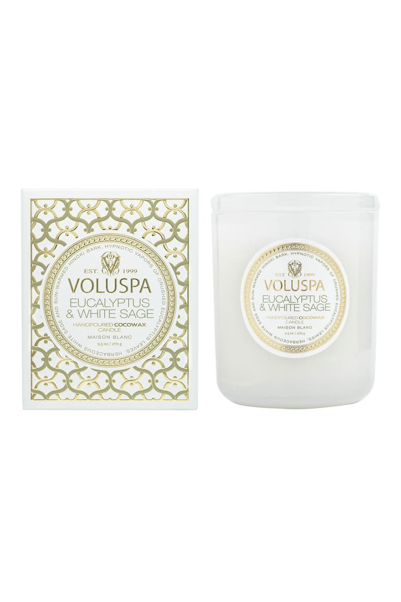 Eucalyptus & White Sage Boxed Classic Candle, Main, color, EUCALYPTUS