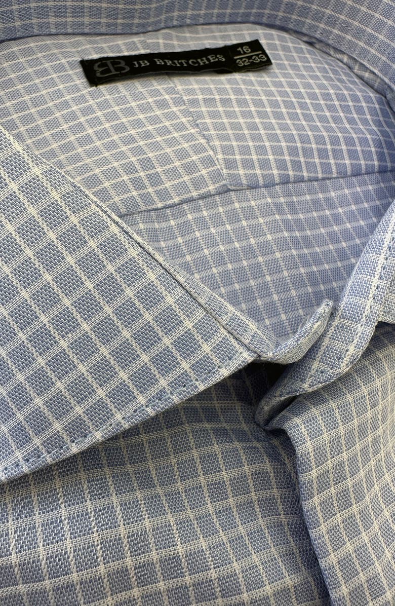 JB Britches Micro Check Woven Dress Shirt, Alternate, color, Sky