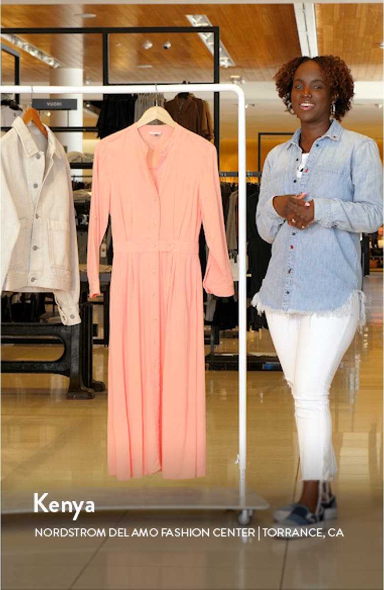 Long Sleeve Midi Shirtdress, sales video thumbnail