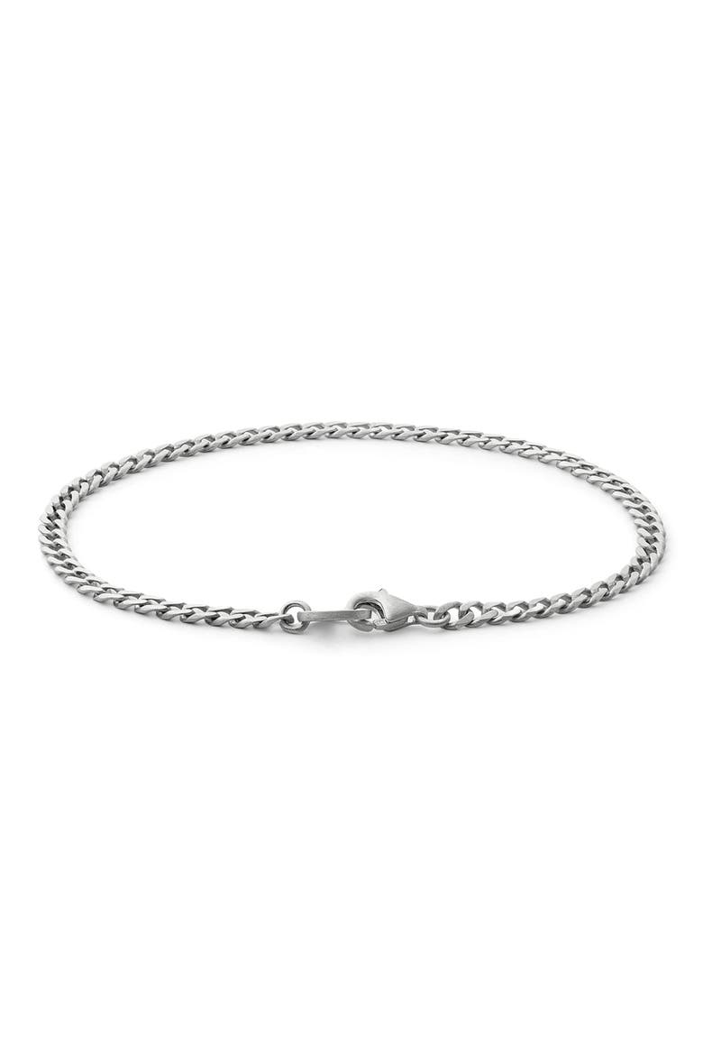Men's Annex Cuban Chain Bracelet, Main, color, STERLING SILVER/ MATTE