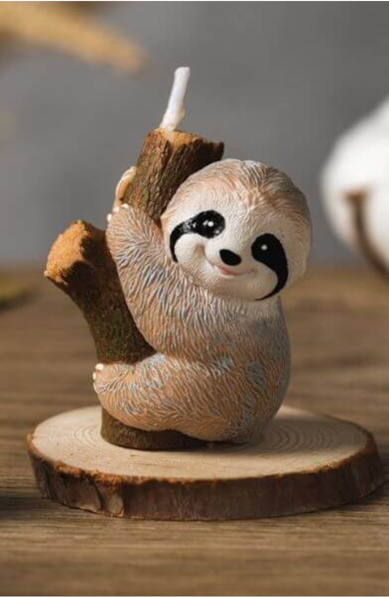 Southlake gifts Sloth Candle, Alternate, color, Beige
