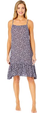 Anne Cole Women's Shibori Geo Meadow Bouquet A Line Dress Swimsuit Cover Up