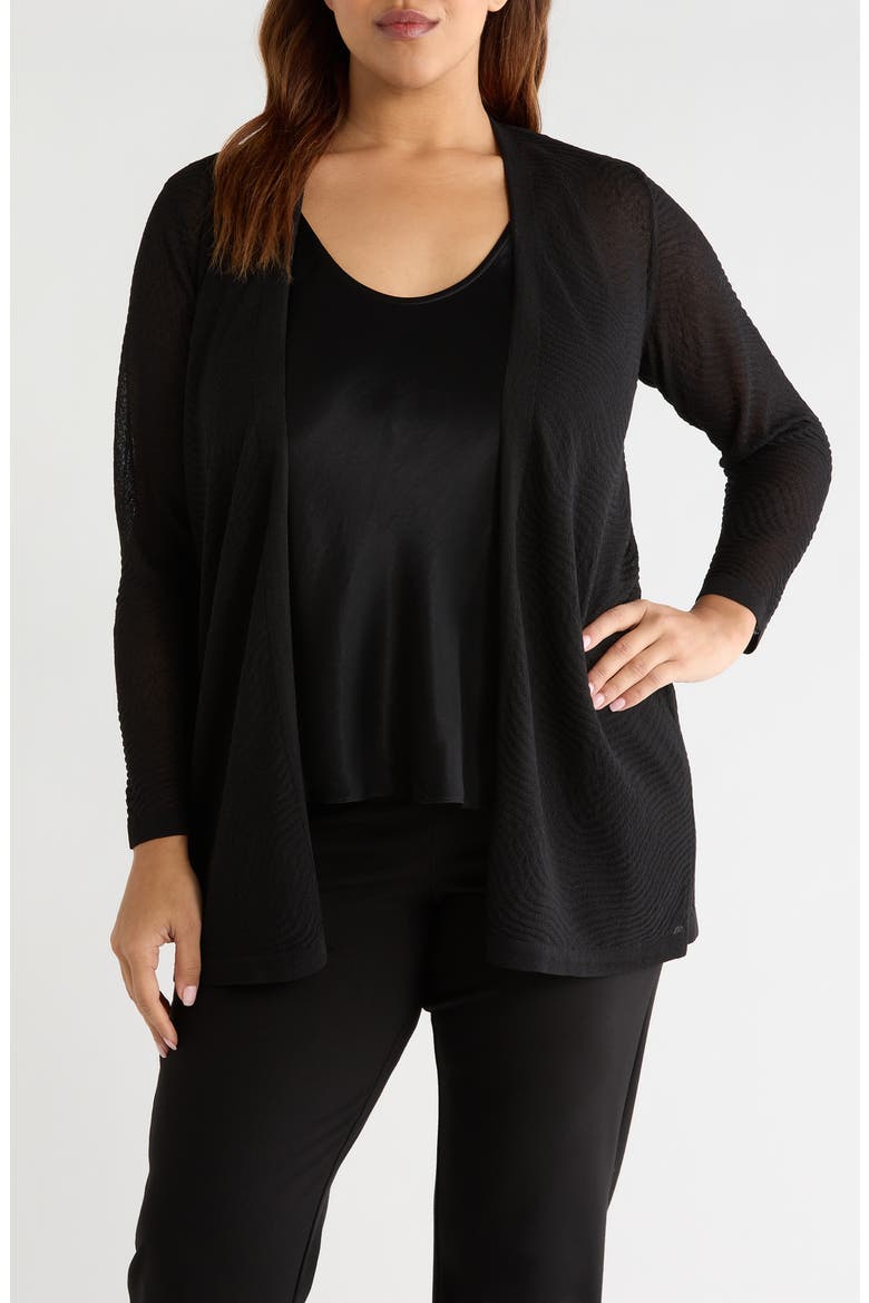 Open Front Cardigan, Main, color, ANNE BLACK