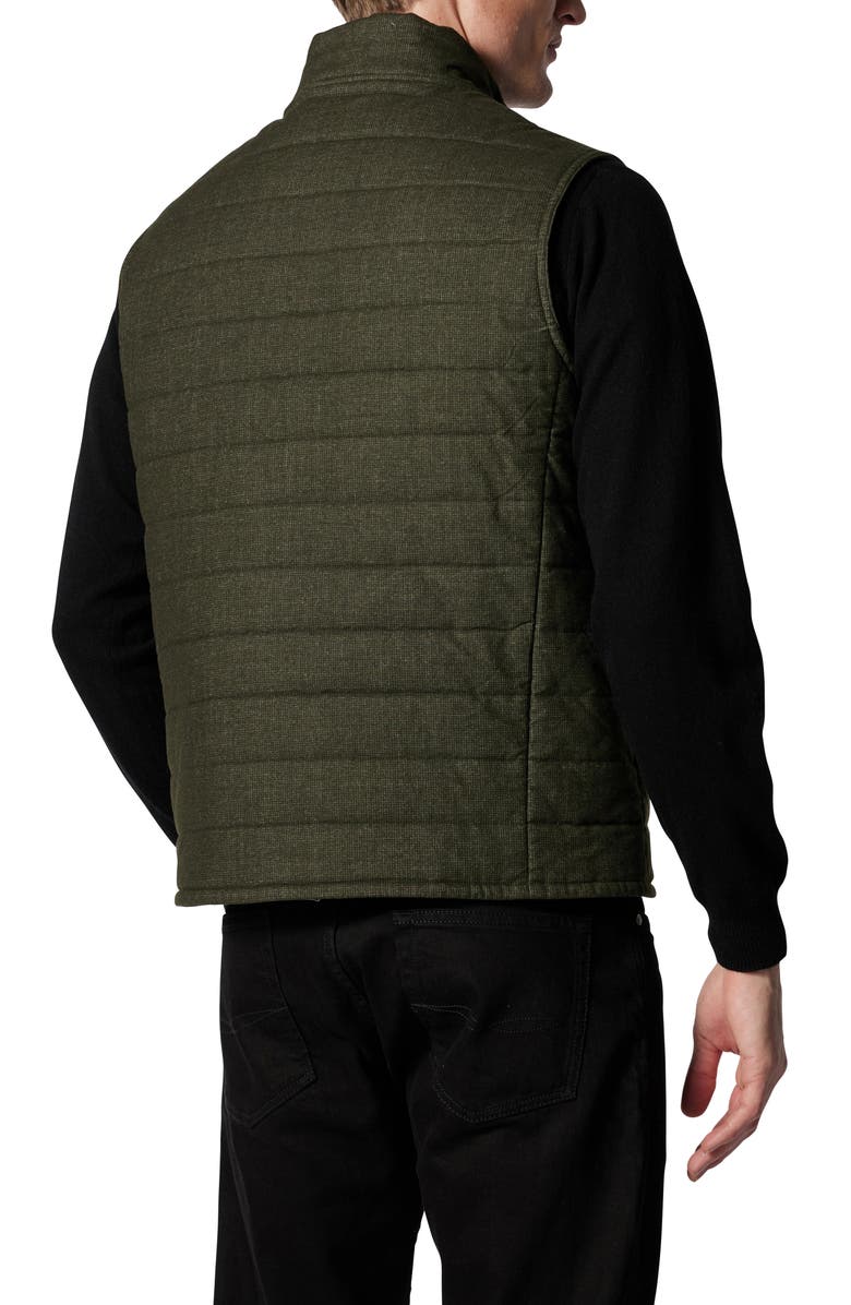 Rodd & Gunn Dunedin Road Stretch Cotton Blend Quilted Vest, Alternate, color, Moss