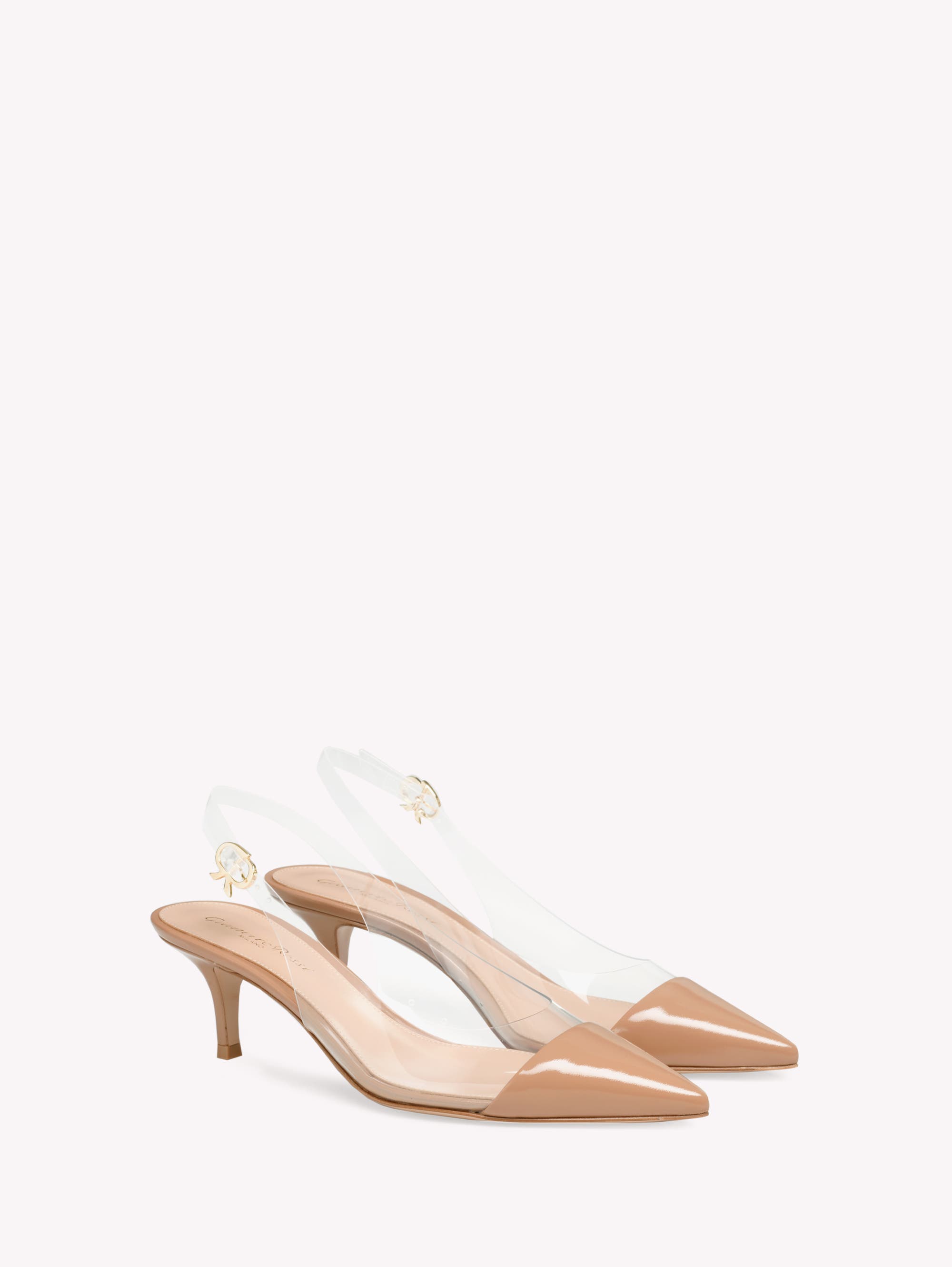 Gianvito Rossi Plexi Sling 55, Alternate, color, Beige Nappa And Tpu