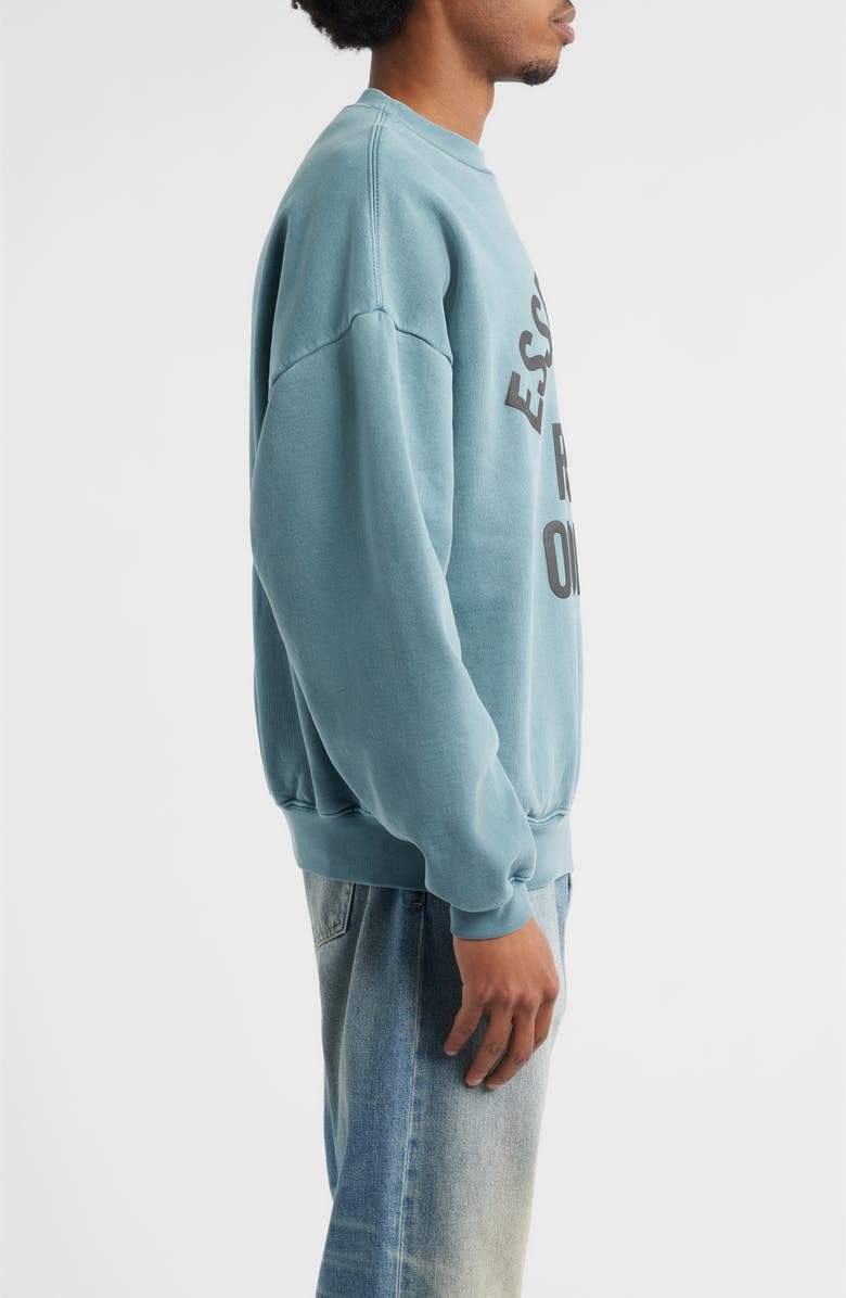 Fear of God Essentials Campus '90s Fleece Logo Graphic Sweatshirt, Alternate, color, 