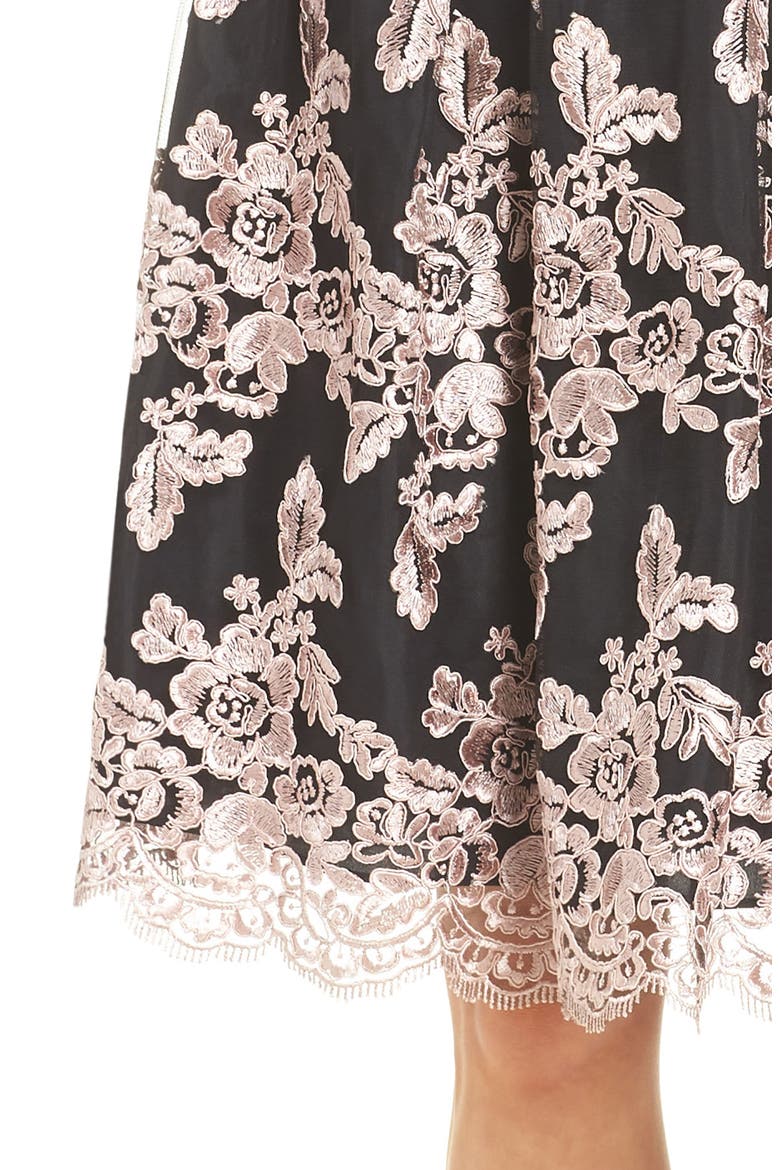 Off the Shoulder Party Dress, Alternate, color, BLACK/ BLUSH
