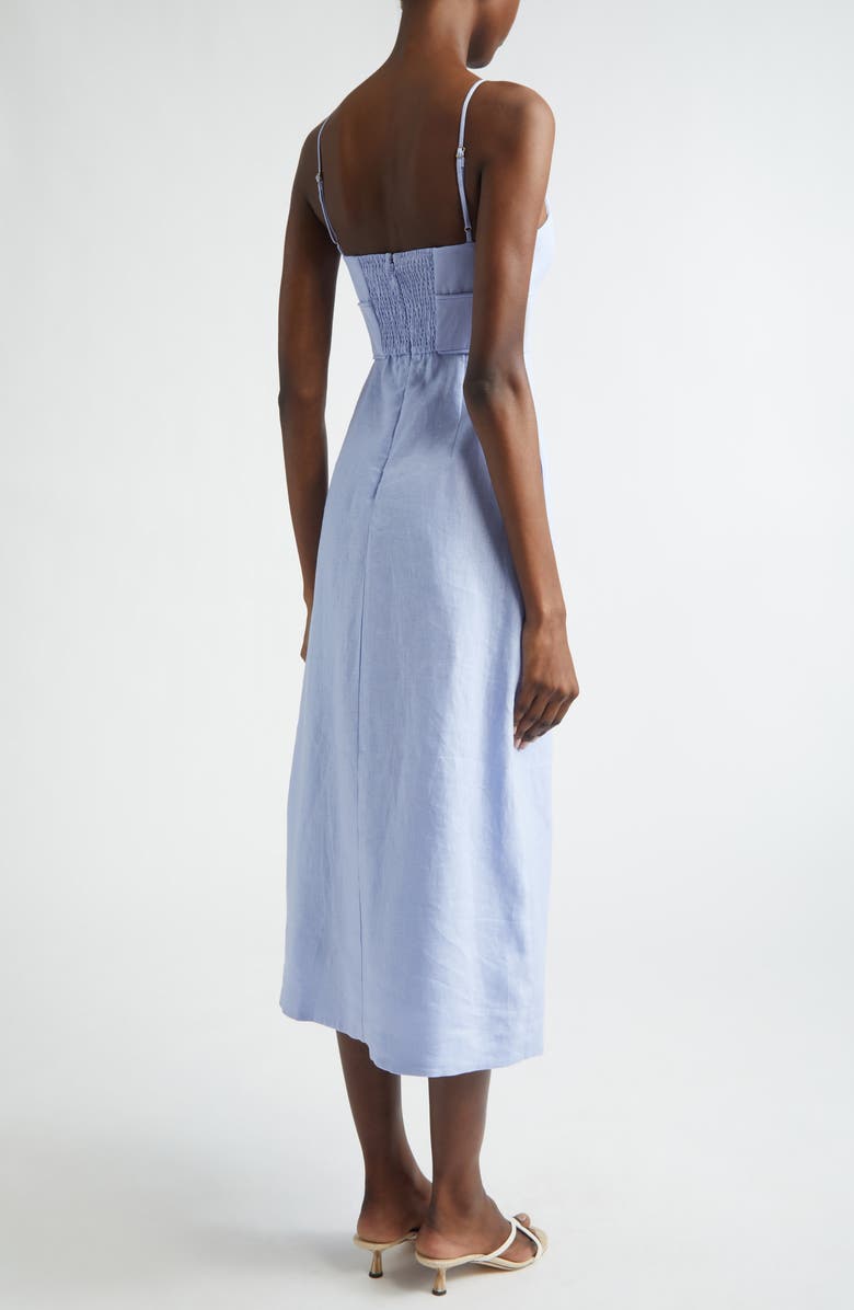 Zimmermann Kindred Spirit Luna Linen Midi Dress, Alternate, color, Sky
