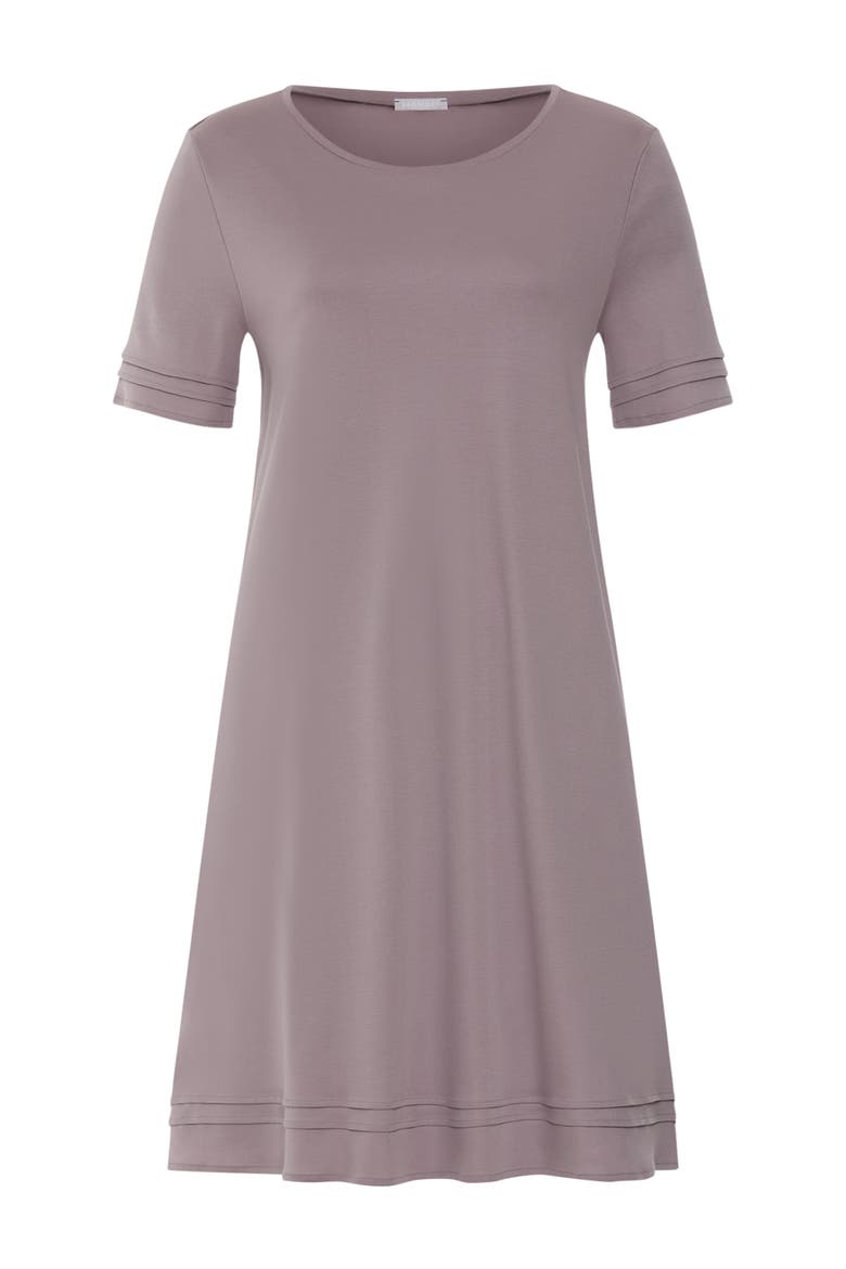 Pilar Pleated Cotton Nightgown, Main, color, Stormy Rose