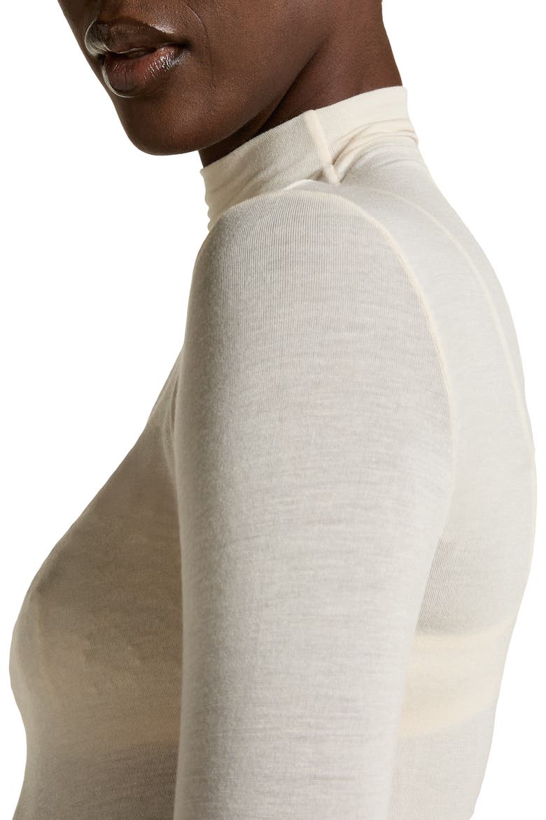 Super Soft Turtleneck Shirt With Cashmere, Alternate, color, White