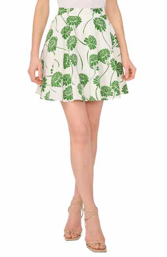Floral Cotton Mini Circle Skirt