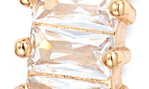 Child Of Wild Antoinette Cubic Zirconia Huggie Hoop Earrings In Gold