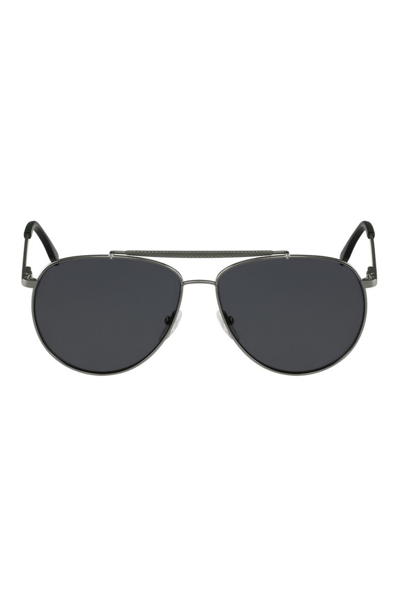 59mm Aviator Sunglasses, Main, color, GUNMETAL