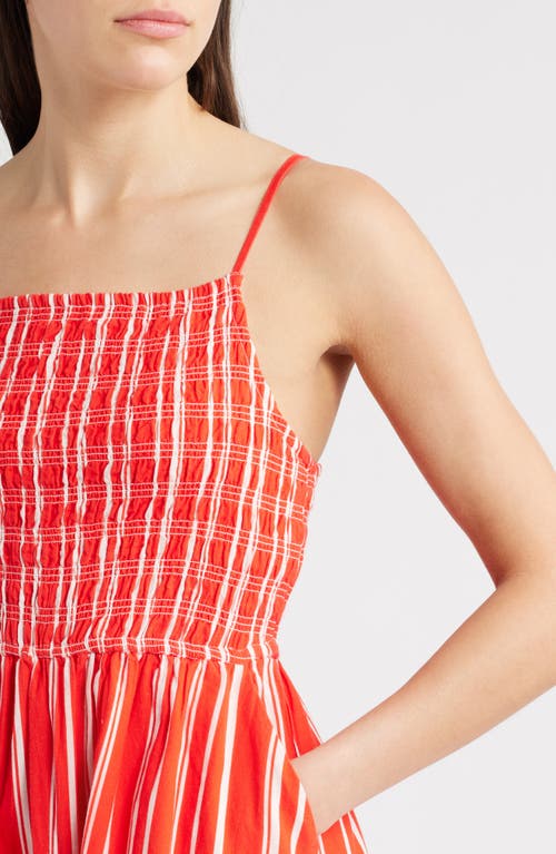Cleobella Lacey Smocked Sleeveless Cotton & Linen Maxi Dress