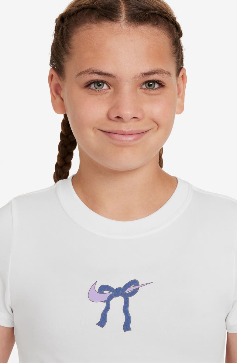 Nike Kids' Sportswear Graphic Crop T-Shirt, Alternate, color, White