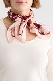 Kate Spade New York pop flower silk square scarf