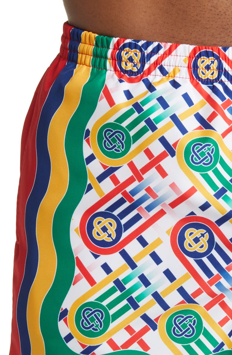 Casablanca Print Swim Trunks, Alternate, color, 