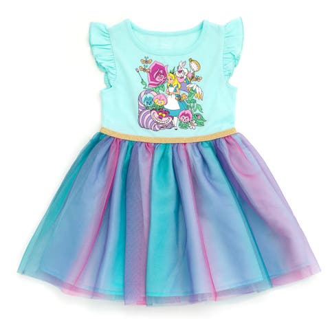 Alice in Wonderland Short Sleeve Tutu Dress