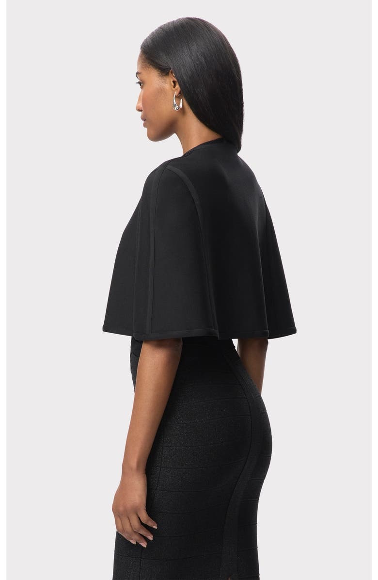 Herve Leger The Juliette Cape, Alternate, color, Black