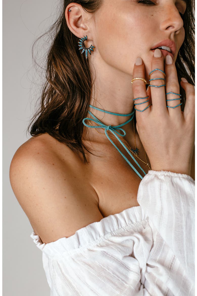Obviously Amazing Earrings, Alternate, color, PAVE TURQUOISE
