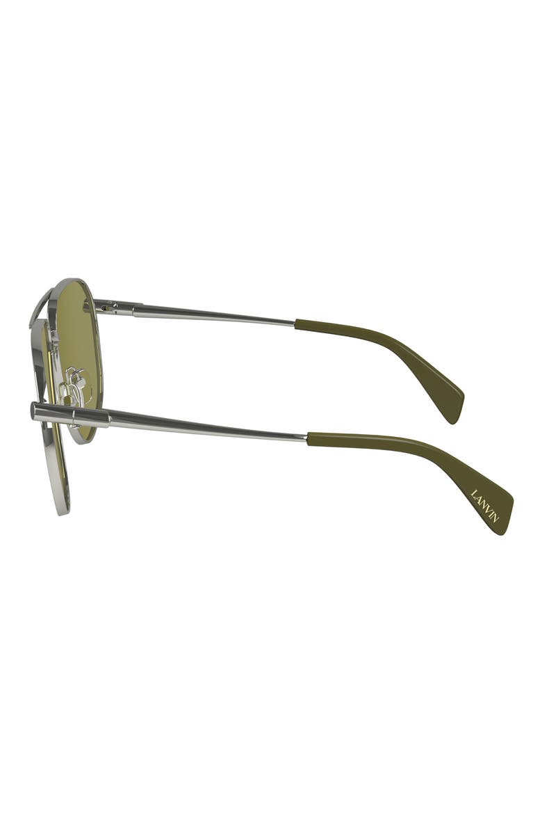 59mm Sequence Aviator Sunglasses, Alternate, color, SILVER/ OLIVEDNU