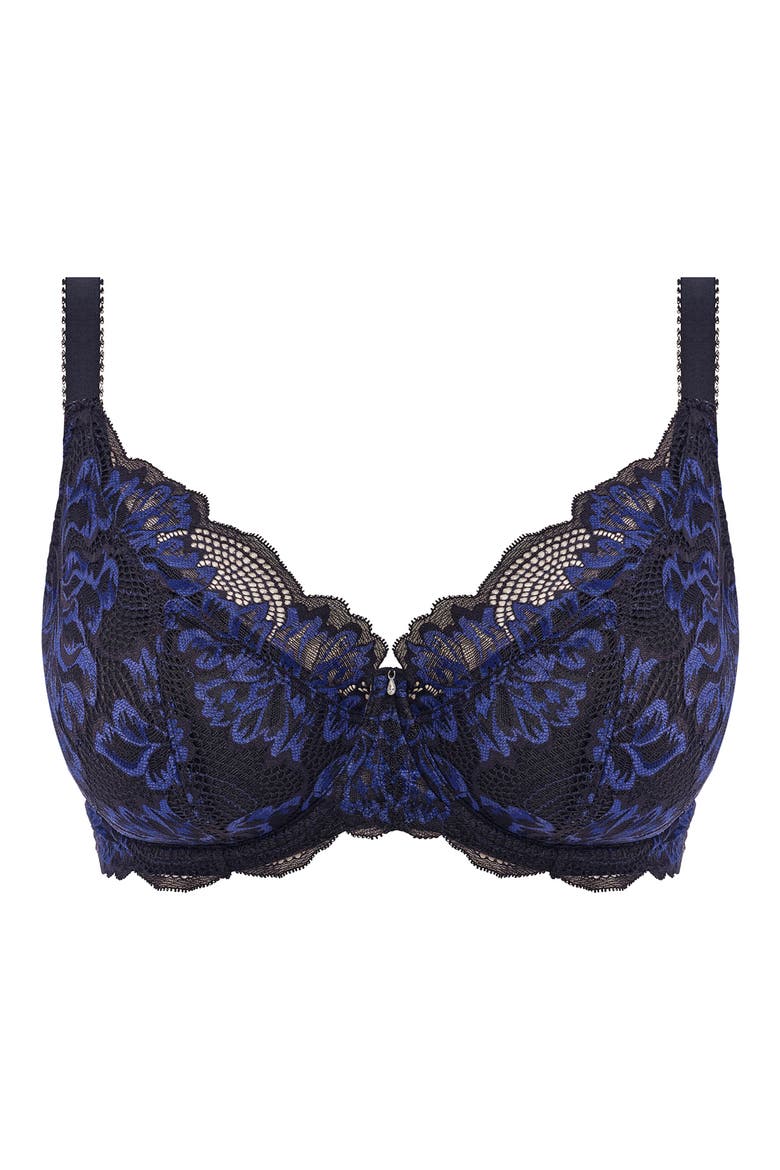 Emmaline Underwire Padded Plunge Bra, Alternate, color, MIDNIGHT