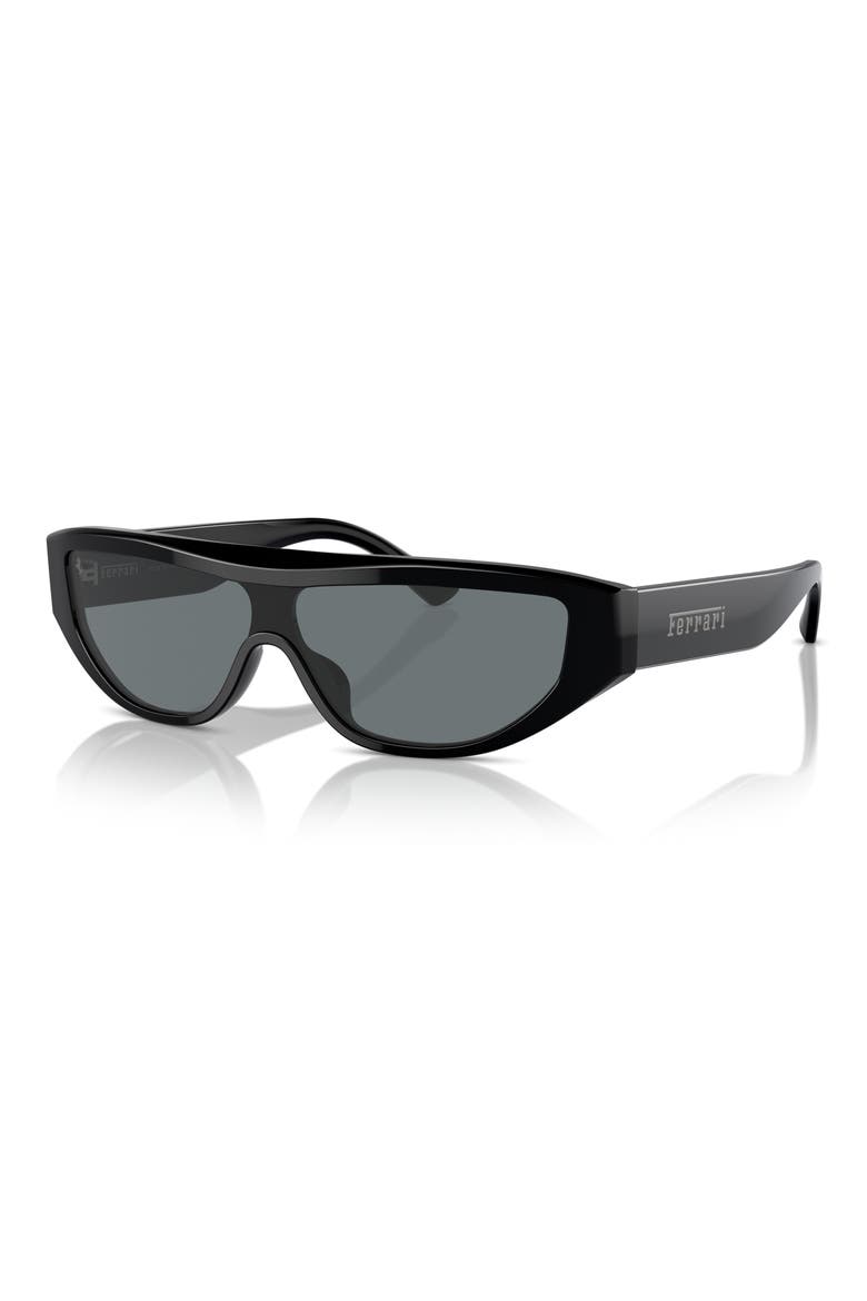 125mm Rectangular Shield Sunglasses, Alternate, color, BLACK / GREY