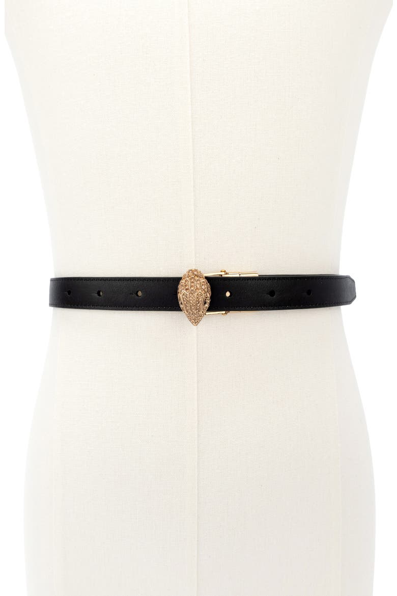 Metallic Leopard Reversible Belt, Alternate, color, GOLD