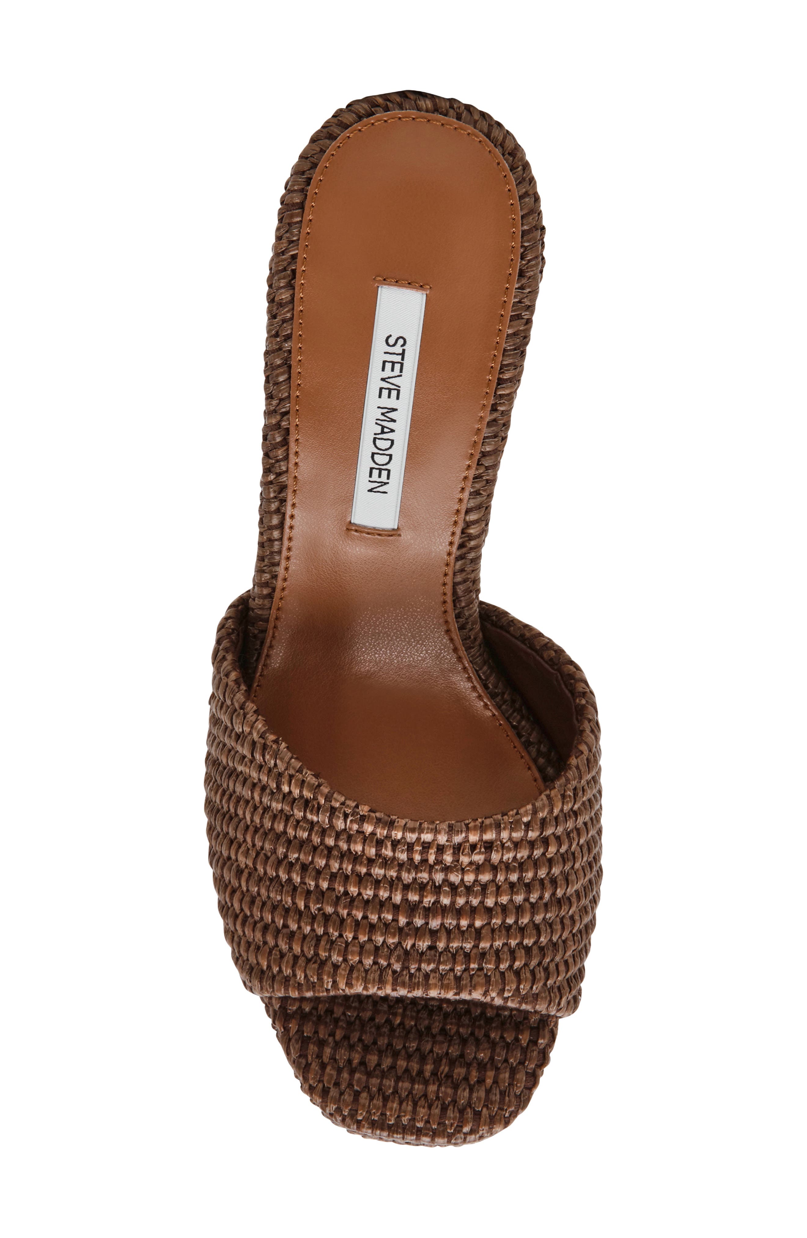 Steve Madden Joel Platform Sandal, Alternate, color, Brown Raffia