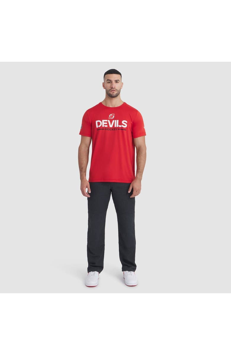 FANATICS Men's Fanatics Red New Jersey Devils Authentic Pro Rink Tech T-Shirt, Alternate, color, Red