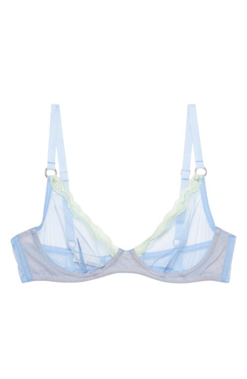 Fleur Du Mal Sheer Tulle Underwire Demi Bra