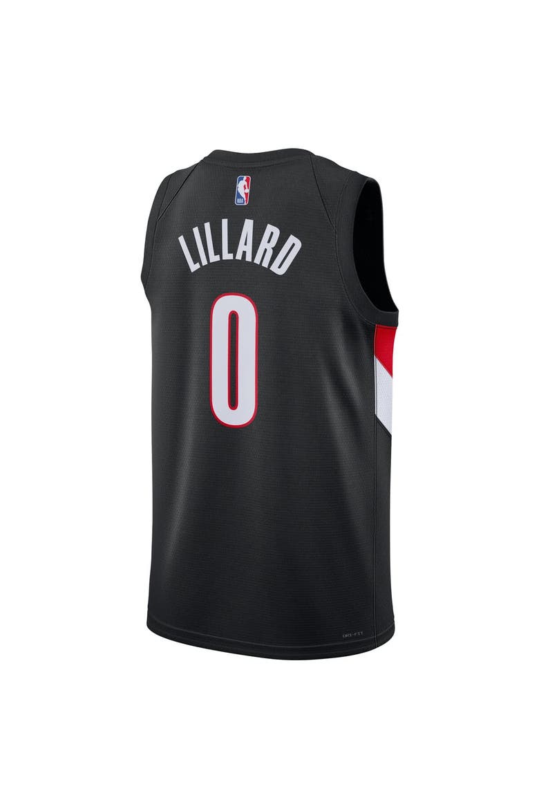 Unisex Nike Damian Lillard Black Portland Trail Blazers Swingman Player Jersey - Icon Edition, Alternate, color, Black