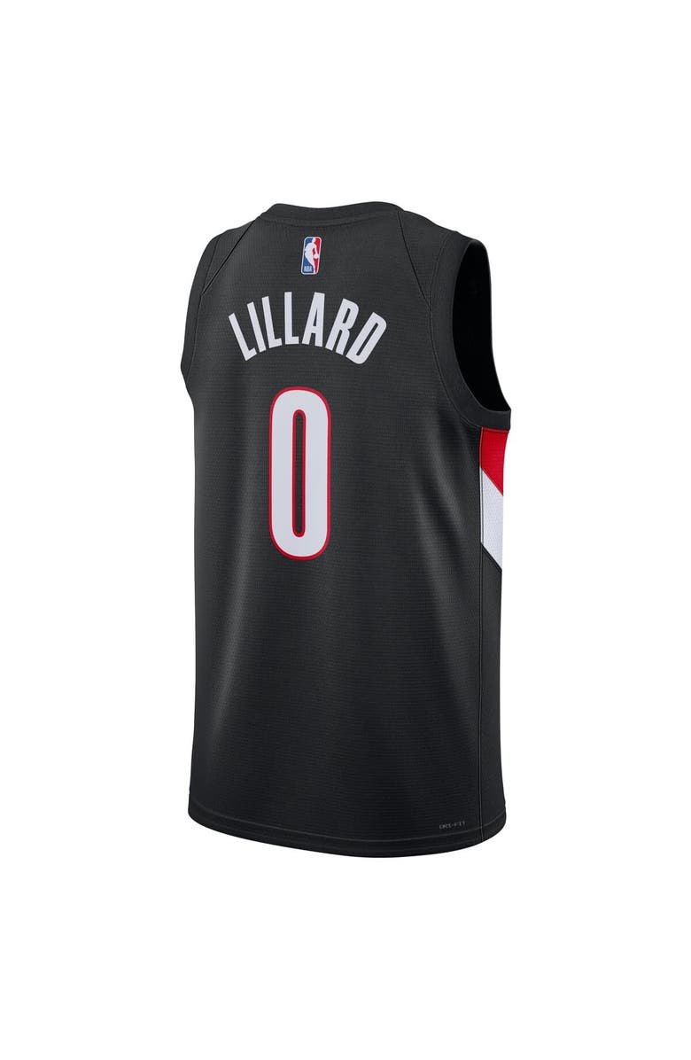 Nike Unisex Nike Damian Lillard Black Portland Trail Blazers Swingman Player Jersey - Icon Edition, Alternate, color, Black