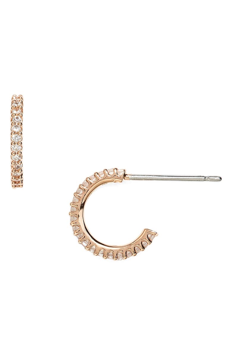 Nadri Small Cubic Zirconia Huggie Hoop Earrings, Main, color, 