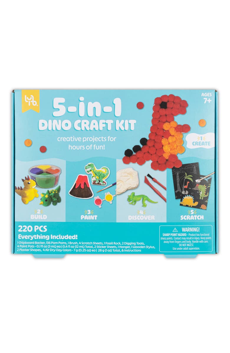 Little Yellow Bicycle 5In1 Dino Craft Kit 7+, Main, color,