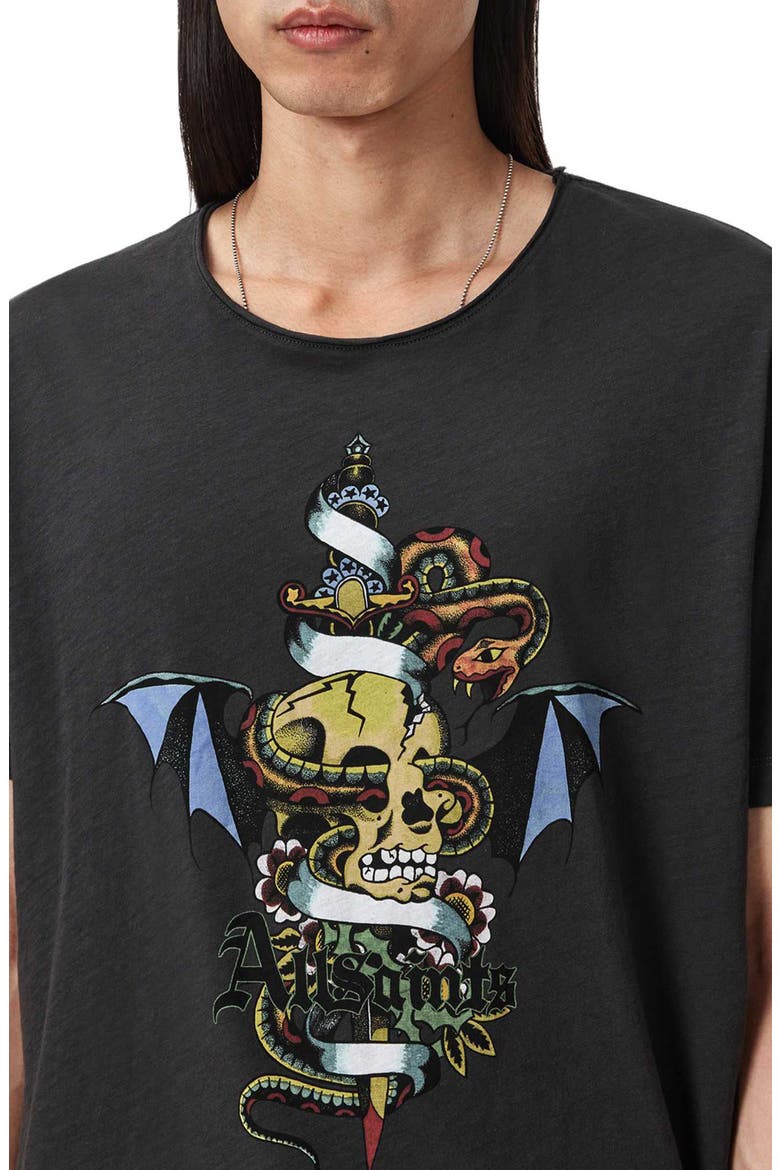 Sabre Cotton Graphic T-Shirt, Alternate, color, WASHED BLACK
